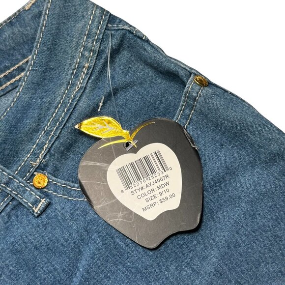 NWT Apple Bottoms Jeans Size 9/10 Skinny Leg Crystal Pockets Vintage  Y2K - Picture 6 of 11